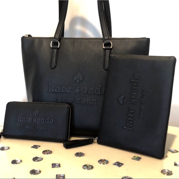 kate spade Handbags - KATE♠️SPADE LARCHMONT AVE LOGO PENNY TOTE 3PC SET
